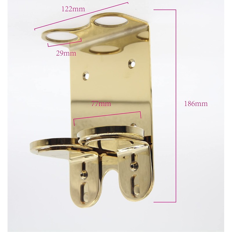 WALL MOUNT 300ml DOUBLE DISPENSER GOLD CHROME HOLDER ideal for