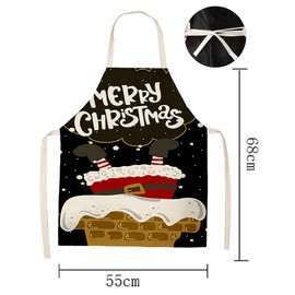 JFAN Christmas Apron Christmas Apron Santa Claus Apron Gift Cartoon, One Size, Christmas Tree #1