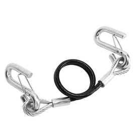 Towing Chain Safety Cable 27.6 Inch S Hook Spring Safety Rope RV 3500lbs Weight Capacity Safety Towing Cable
