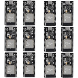 KEAcvise 12-Pack ESP32-DevKitC-32 Development Board - WiFi+Bluetooth Dual-Core Module with USB-C & 38-Pin GPIO, STA/AP Mode for IoT/Arduino/Smart Home/Industrial Automation​