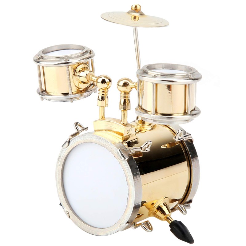 Musical Instrument Ornament, Miniature Musical Instrument Replica Drum Kit Ornament