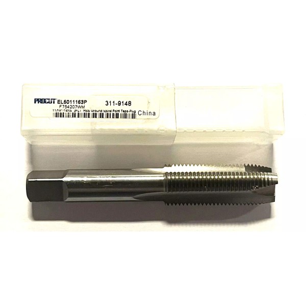 ProCut 11/16-16 Tap HSS Spiral Point Plug Tap 3 Flute