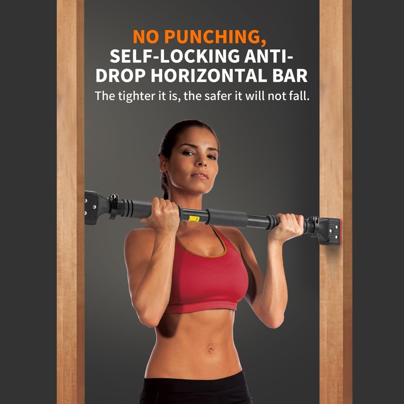 leikefitness Pull-Up Bar For Door Frame Chin Up Bar Upper