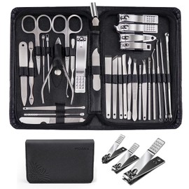 Nail Clippers Set, 30 Pieces, Grooming Set, Manicure Set, Nail Care Set, Multi-functional, Stainless Steel, Portable, Includes Dedicated Storage Case