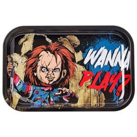 Silver Buffalo Chucky Wanna Play? 11.3" x 7.4" Tin Tray