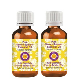 Deve Herbes Pure Savory Summer Essential Oil (Satureja hortensis) Steam Distilled (Pack of Two) 100ml X 2 (6.76 oz)