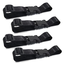 4Pcs Add A Bag Luggage Strap, Adjustable Suitcase Belt Travel Attachment, Connect Luggage Straps，Luggage Strap Jacket Gripper Adjustable Suitcase Belt (black)
