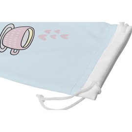 Bonamaison Digitally Printed Glasses Pouch, Sunglasses Pouch, 100% Cotton, Soft & Slim, Protective Glasses Case with Drawstring Closure, 1 Piece, 11x19 cm