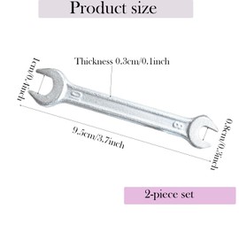 2-Piece Galvanized Forged Open End Wrench Set | Drop Forged Cr-V Steel | Non-Slip Jaw | Rustproof Home Repair Tool Kit for Plumbing, Automotive & Machinery Maintenance (8mmx10mm)