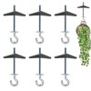 6 Pcs Carbon Steel Plasterboard Ceiling Hooks Spring Toggle Wing