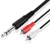 TNP 6,3 mm Klinke auf Cinch Kabel, Cinch-Audiokabel - 5m,