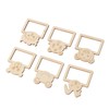 100pcs Wooden Cartoon Animal Photo Frame Decorative Hand Painting Photo