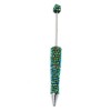 【P160】5pcs Beadable Pens in Solid Colors with Rhinestones and Flatback