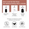 DUKASOU Semi Cured Gel Nail Strips, 28 Pcs UV Gel
