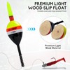 QualyQualy 4PCS Lighted Slip Bobbers Fishing Floats Glow in The