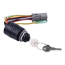 JEENDA Ignition Switch 129572 with 2 Keys Compatible with Tracker Boats 3 Position 6 Wire Connectors 87-17009A2 87-17009A5