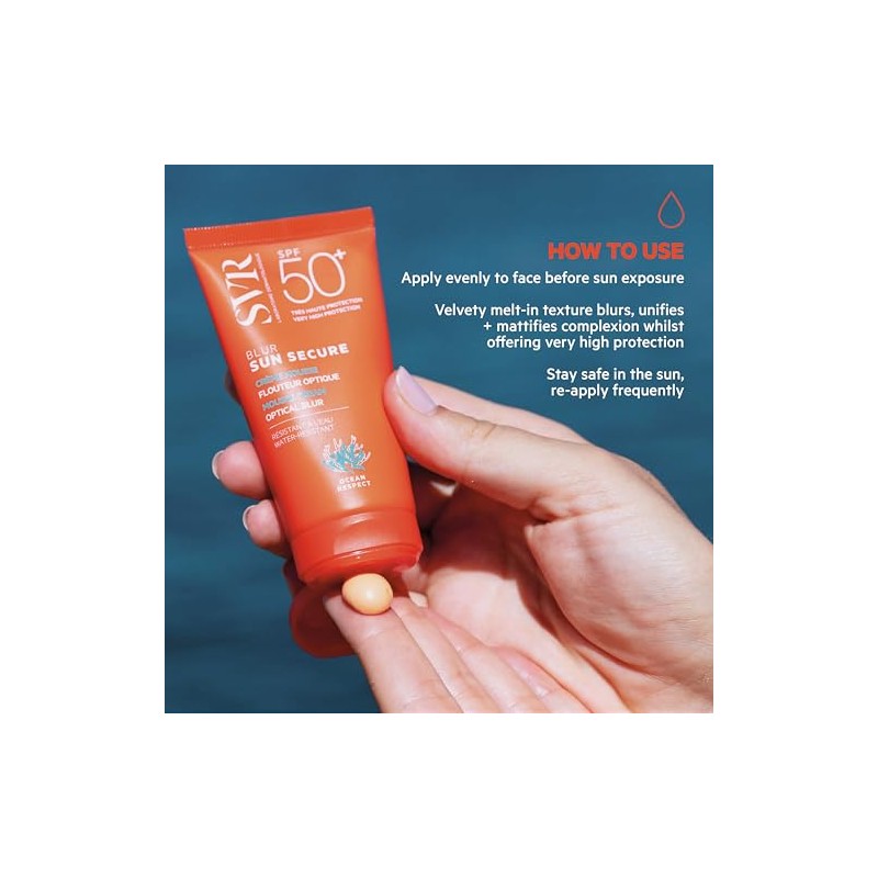 SVR Sun Secure Blur SPF50+ Face Sunscreen Primer, Soft-Focus 50ml
