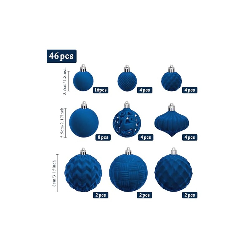 Artmag - Juego de adornos de bolas de Navidad de