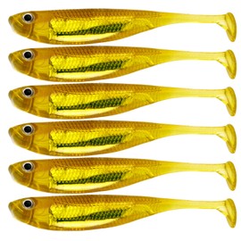 QualyQualy Soft Plastic Lures Swimbait Paddle Tail Shad Lure Bass Bait Shad Minnow Soft Bait for Trout Walleye Crappie Pike 2.75in 3.14in 3.94in (Color 2, 3.14" - 6Pcs)