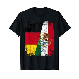 Mexico Germany Flag | Women Men Children | Mexico T-Shirt, black