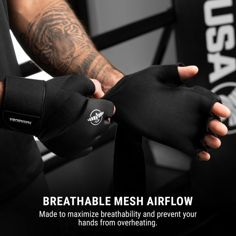 Hayabusa Elite Quick Wraps - Black, X-Large