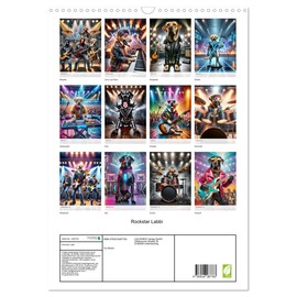 Rockstar Labbi (Wall Calendar 2026 DIN A3 High), CALVENDO Monthly Calendar