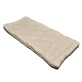 Inlett Organic Quilted Fabric Approx. 80 x 40 cm with Zip – Cover Ideal for Filling Cushions – Lining = Empty Cushion Cover Organic Cotton, Three Layers, Very Thick