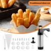 Churro Maker Machine, Stainless Steel Churros Gun Kit with 8