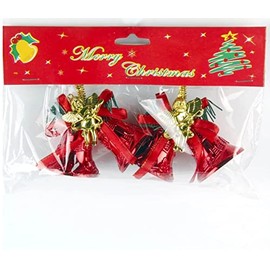 Losuya 12pcs Christmas Tree Hanging Bells Ornaments Red for Christmas Tree Decoration Party Supplies