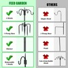 FEED GARDEN 4-Hook Squirrel-Proof Bird Feeder Pole - 92" Heavy-Duty