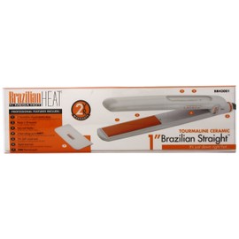 Brazilian Heat BBH3001 Brazilian Heat Tourmaline Ceramic Flat Iron, 1 Inch