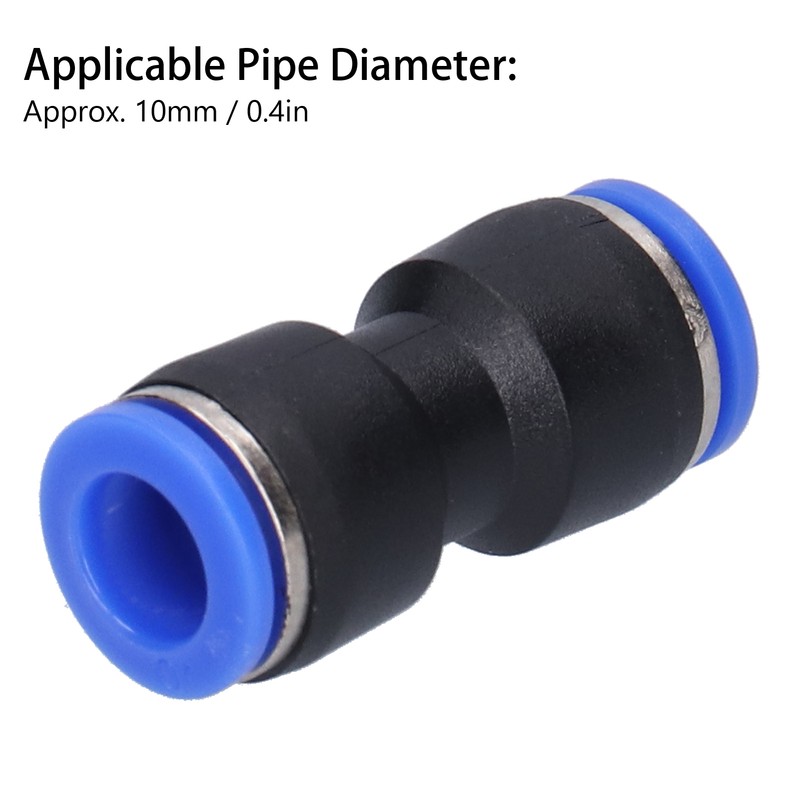 50Pcs Straight Pneumatic Connector Push to Connect Fittings for PU-10