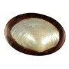 GURU SHOP Coconut Wood Soap Dish with Mother of Pearl,