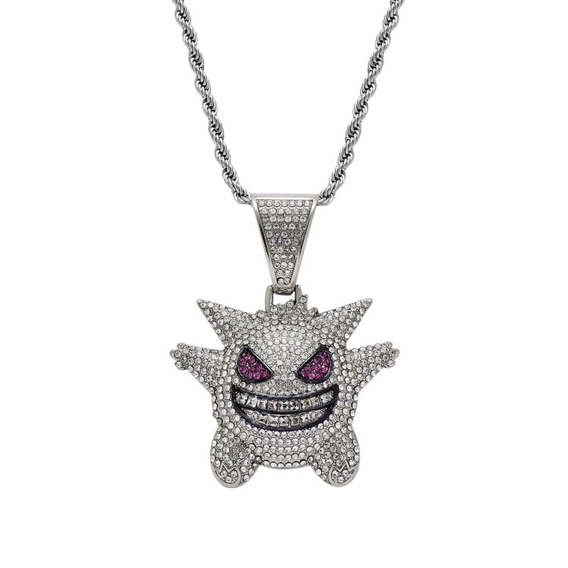 Pendant Necklace Alloy Funny Devil 60cm Stainless Steel Chain Exquisite
