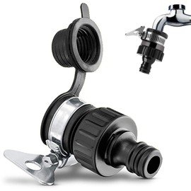 Faucet Joint for High Pressure Washers [1 Piece Set] Faucet Connector 3-in-1 Universal Hose Connection Screws Connecting Water Faucet and Hose Connector Hose Joint Included Faucet Connector Faucet