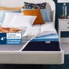 Sleep Innovations Dual Layer 4 Inch Memory Foam Mattress Topper,