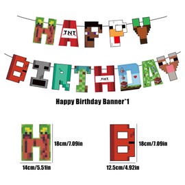 Happy Birthday Banner, Geburtstag Banner,Geburtstagsdeko,Themed Birthday Party Decorations, Party Supplies for Boys Girls