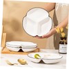 Alipis 3-Grid Ceramic Dinner Plate Adult Size Divided Plate Separator