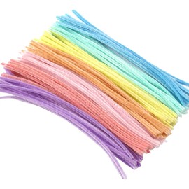 ccHuDE 100 Pcs 30cm Assorted Colors Pipe Cleaners Long Soft Pipe Cleaners Craft Pipe Cleaner Stems Fuzzy Colored Pipe Cleaners for DIY Projects