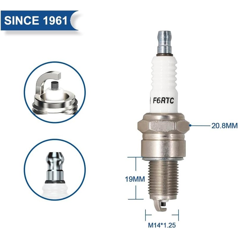TORCH F6RTC Spark Plug Repalce for 995/WR6DC 7900/WR7DC, RN9YC RN10YC
