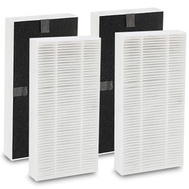 isinlive HEPA Air Purifier Replacement Filter 4 Pack for Febreze FRF102B, for Honeywell U Filter, Removes Smells and 99.7% of Dust Particles