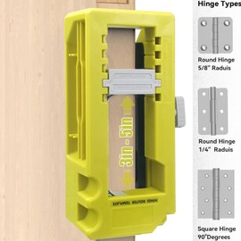 Door Router Template Adjustable Router Template for Door Hinges, Door Hinge Jig for Router Door Hinge Mortise Installation Kit Fits 3 to 5 Length, 1/4 or 5/8 Thickness