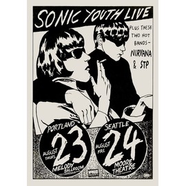'Generic' Sonic Youth #1 VINTAGE RARE BAND ROCK Posters Concert Tour Music - A4 A3 A2 - Quality Prints … (Not Framed, A4)