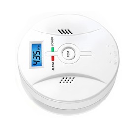 Carbon Monoxide Detector, Carbon Monoxide Alarm (Batteries Not Included), Test Function and LCD Display for Home Use