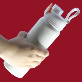 Life growth Water Bottle 23oz with Straw & Portable Carry Handle Lightweight for Sports Gym Hike Travels Office work, Double Walled Insulated Stainless Steel Leakproof, BPA-Free. (White)