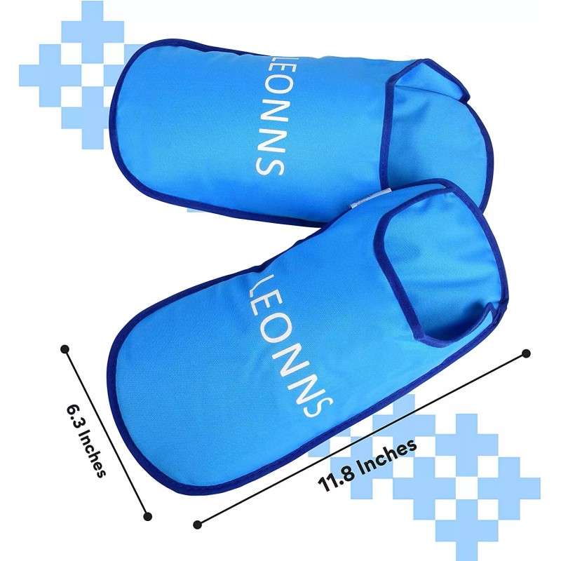 LEONNS Ice Pack Slippers for Feet -Provides Therapy for Foot