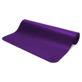 Bean Products Yogi Premium Yoga Mat, Purple | Closed Cell, Non-Skid, Slip Resistant, Double Sided | 4mm Thick (73” L x 24” W) Extra-Long | Non-toxic, SGS Certified | Earth-Friendly Exercise Gym Mat