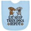 inktastic Dog Trainer Eat Sleep Train Dogs Newborn Bib Light