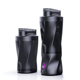 HoneTeek Portable Blender, Personal Blender for Shakes and Smoothies USB Rechargeable, Mini Juicer Cup with 6 Blades and Lid, Self Cleaning 23oz Single Serve Blenders for Travel, Home, Office, Camping