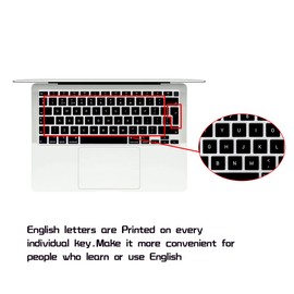 HRH Ultra Thin Arabic Language Silicone Keyboard Cover Skin for MacBook Air 13 Inch 2020 with Touch ID (MODLE A2179 and A2337 M1 Chip,UK/EU Layout) Keyboard Accessories Protector